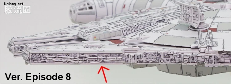 万代 星球大战系列拼装模型 载具系列 1/144 千年隼 最后的绝地武士版 - 图片