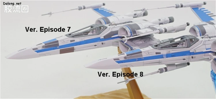 万代 星球大战系列拼装模型 载具系列 1/72 X翼战机 反抗军BLUE中队 - 图片