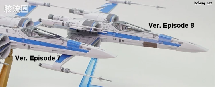万代 星球大战系列拼装模型 载具系列 1/72 X翼战机 反抗军BLUE中队 - 图片