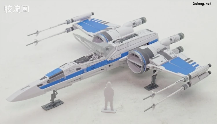 万代 星球大战系列拼装模型 载具系列 1/72 X翼战机 反抗军BLUE中队 - 图片