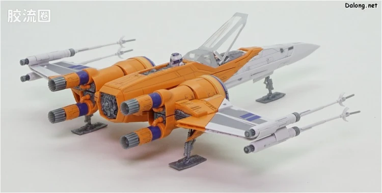 万代 星球大战系列拼装模型 载具系列 1/72 X翼战机 达默龙机 天行者崛起Ver. - 图片