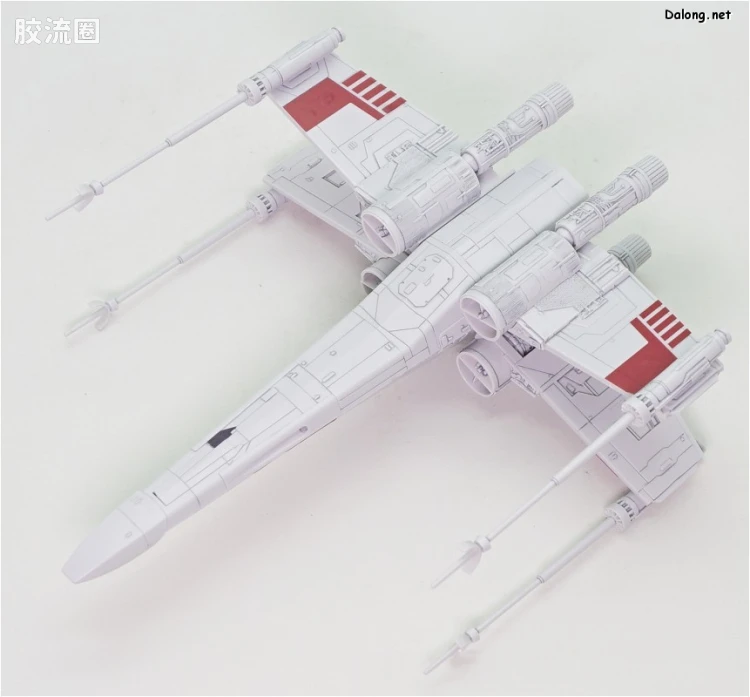 万代 星球大战系列拼装模型 载具系列 1/72 X翼星际战斗机 红色5号 - 图片
