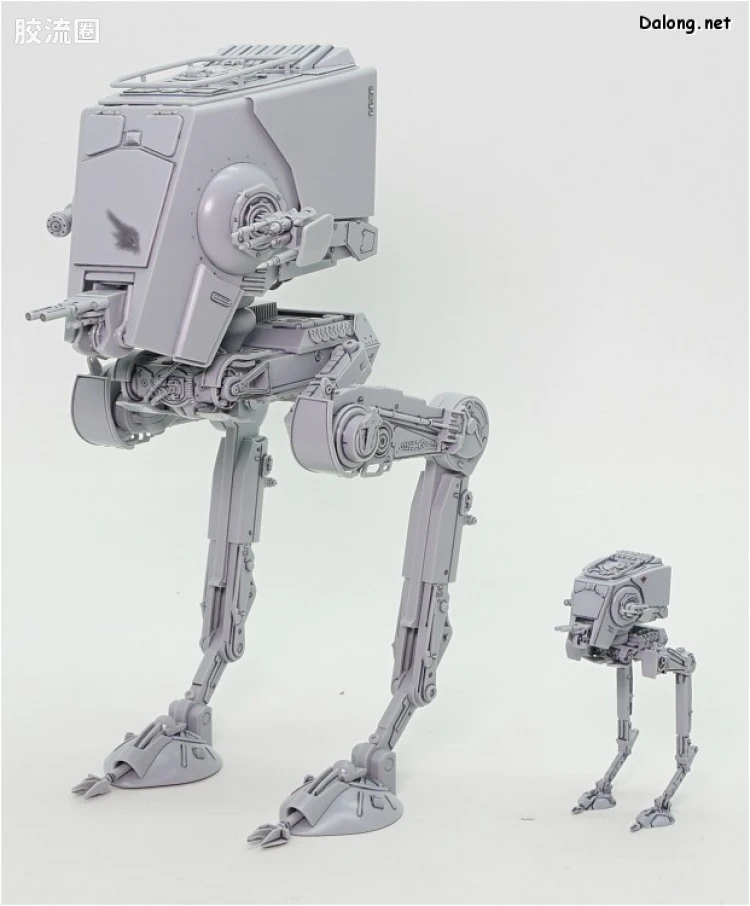 万代 星球大战系列拼装模型 Vehicle Model系列 VM-08 AT-ST & 雪地飞车 套装 - 图片