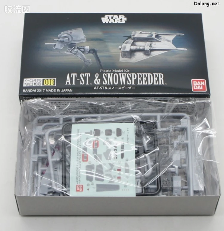 万代 星球大战系列拼装模型 Vehicle Model系列 VM-08 AT-ST & 雪地飞车 套装 - 图片