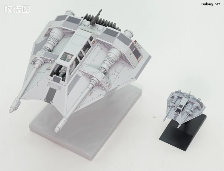 万代 星球大战系列拼装模型 Vehicle Model系列 VM-08 AT-ST & 雪地飞车 套装 - 图片