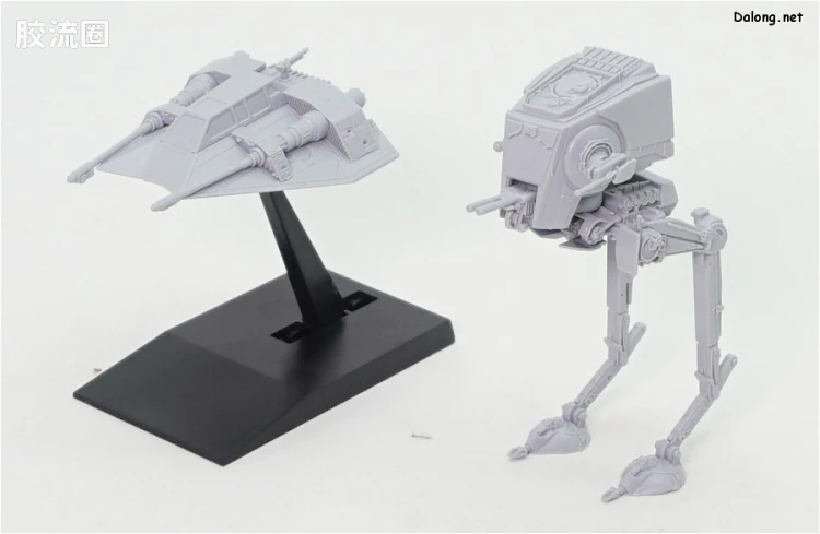 万代 星球大战系列拼装模型 Vehicle Model系列 VM-08 AT-ST & 雪地飞车 套装 - 图片
