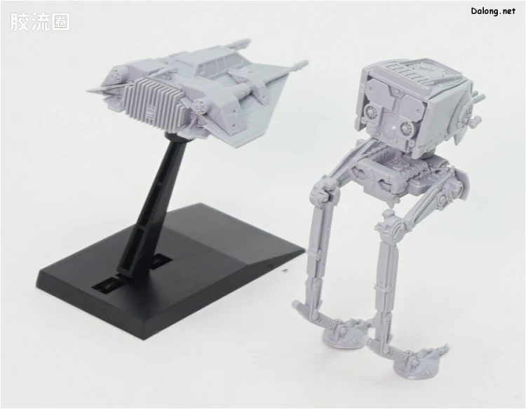 万代 星球大战系列拼装模型 Vehicle Model系列 VM-08 AT-ST & 雪地飞车 套装 - 图片