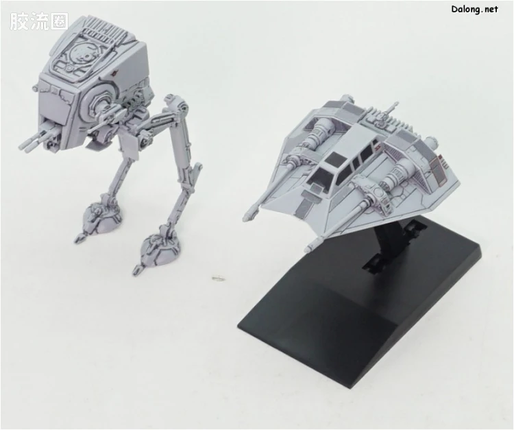 万代 星球大战系列拼装模型 Vehicle Model系列 VM-08 AT-ST & 雪地飞车 套装 - 图片