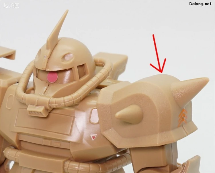 机动战士变体 高达MSV 拼装模型 1/144 04 MS-06D 沙漠型扎古 - 图片