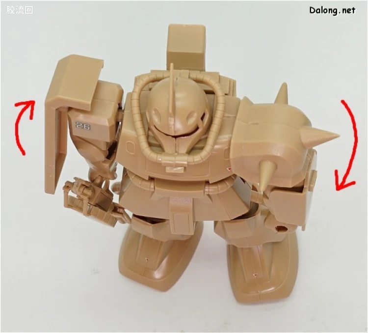 机动战士变体 高达MSV 拼装模型 1/144 04 MS-06D 沙漠型扎古 - 图片