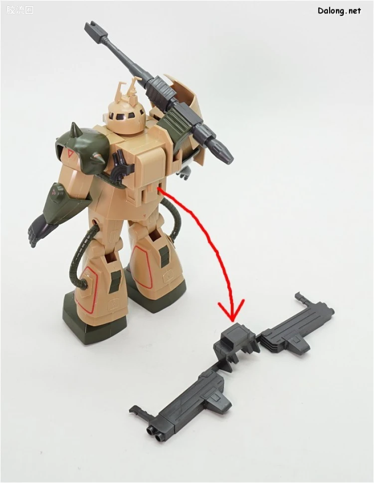 机动战士变体 高达MSV 拼装模型 1/100 17 MS-06K 扎古加农 - 图片
