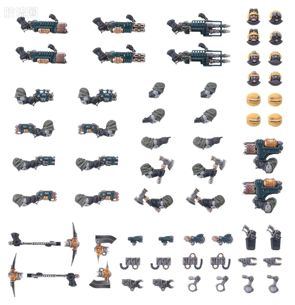 涅克洛蒙达 Necromunda Ironhead Squat Prospectors 铁头短人探矿者 3版 武器升级改件