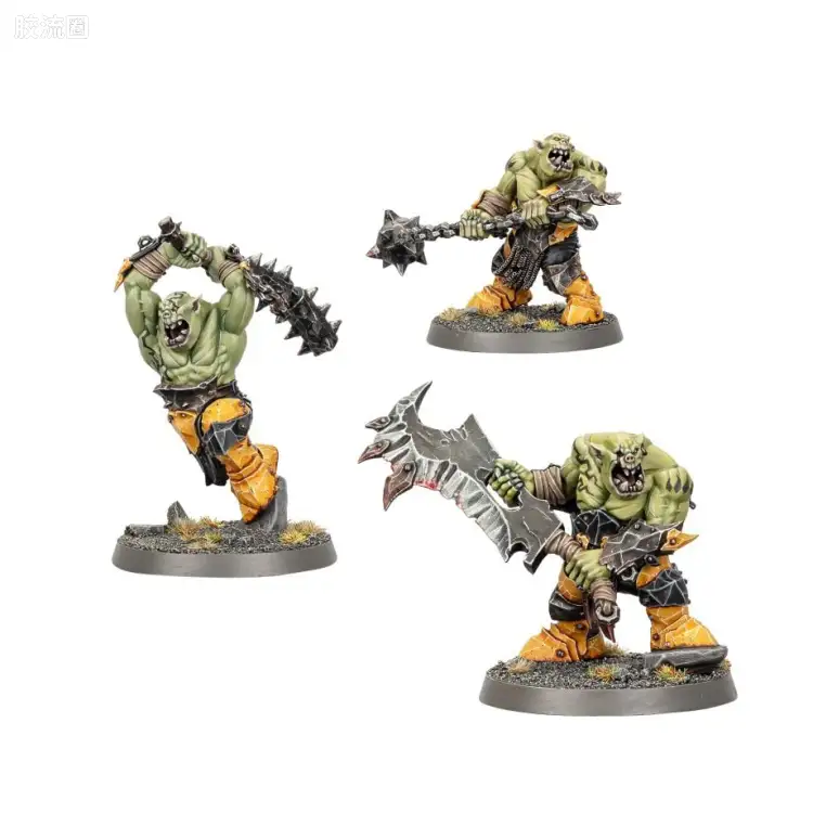 战锤：西格玛时代 Warhammer：Age of Sigmar Orruk Warclans 兽人战斗氏族 3版 铁颚兽人 裸衣蛮兵