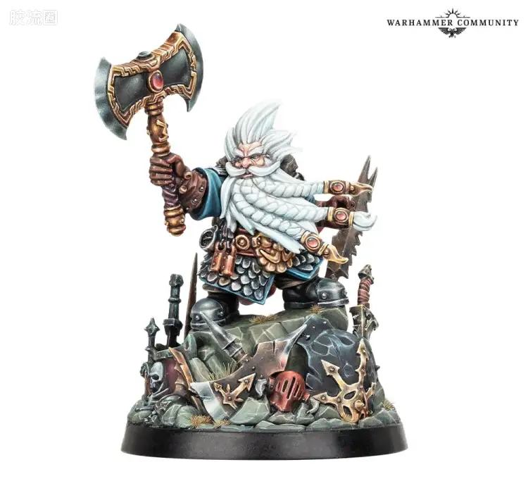 战锤：西格玛时代 Warhammer：Age of Sigmar Duardin 矮灵特殊人物 3版 限定款 白矮人 格罗姆布林戴尔