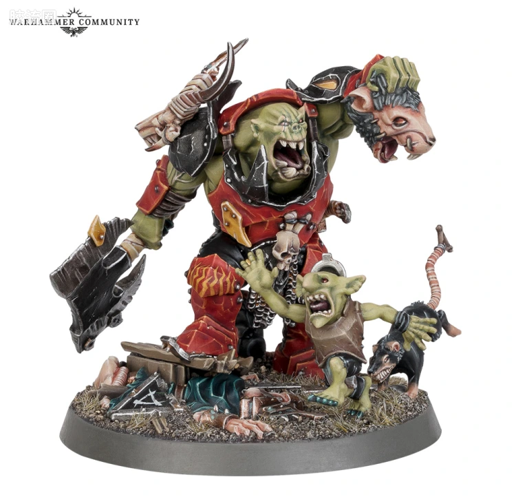 战锤：西格玛时代 Warhammer：Age of Sigmar Orruk Warclans 兽人战斗氏族 3版 限定款 铁颚兽人 杀戮鼠头目 波拉和伯克