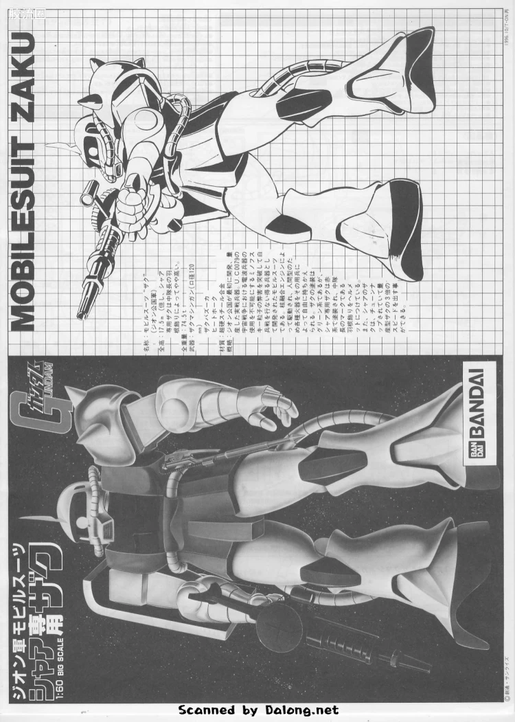 高达0079拼装模型 1/60 MS-06S 指挥官型扎古Ⅱ[夏亚·阿兹纳布尔专用机] - 图片