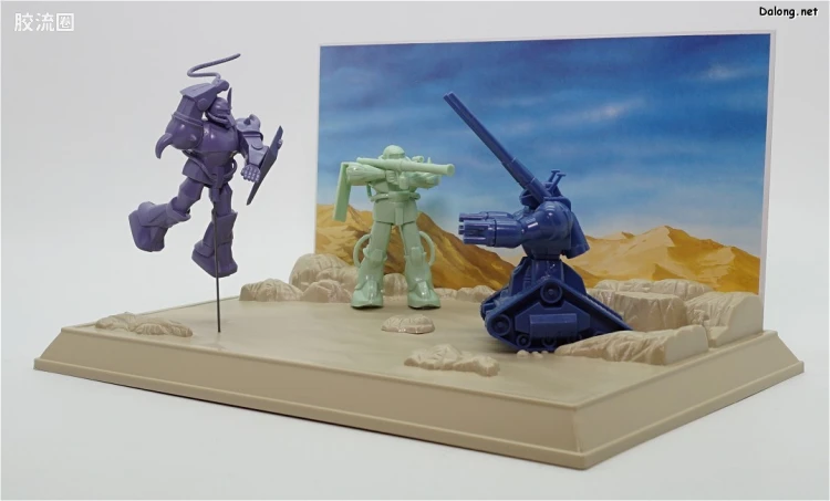 高达0079拼装模型 DIORAMA MODEL TYPE A 第19话 兰巴·拉尔特攻！ - 图片