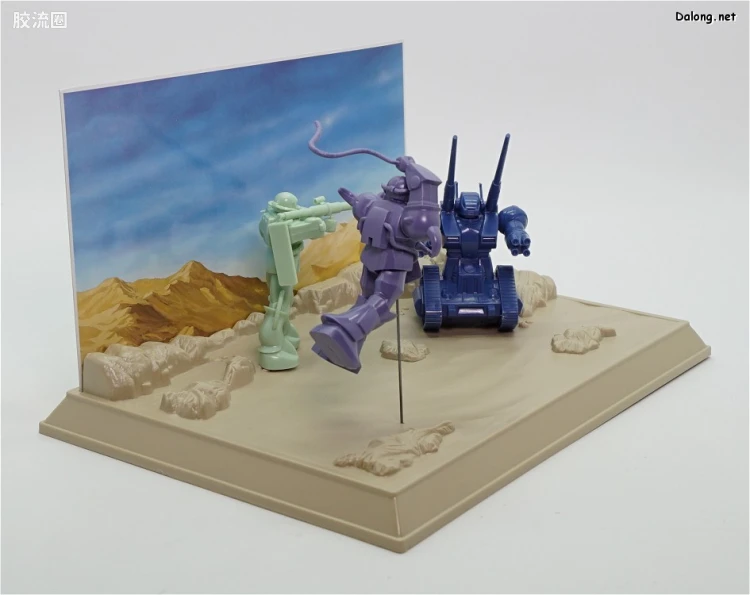 高达0079拼装模型 DIORAMA MODEL TYPE A 第19话 兰巴·拉尔特攻！ - 图片