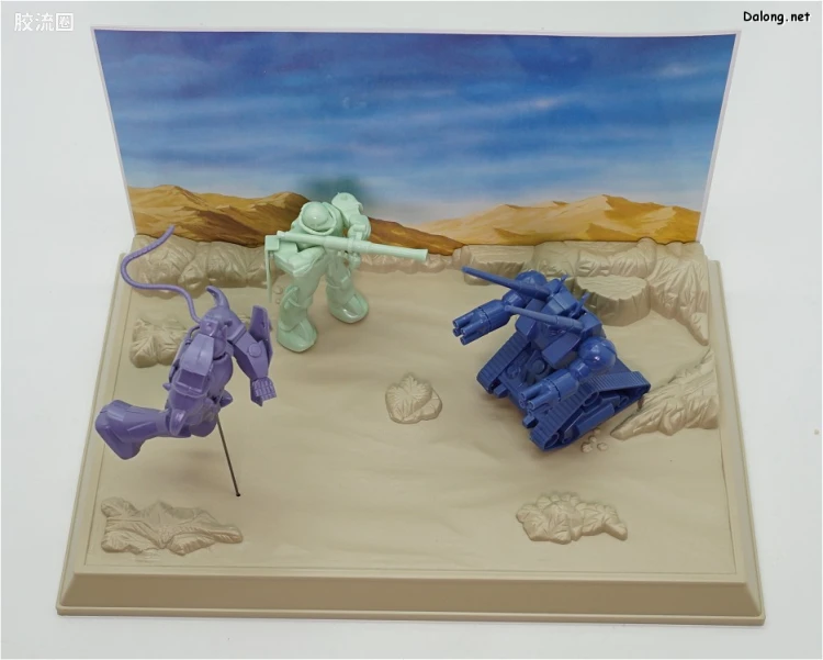 高达0079拼装模型 DIORAMA MODEL TYPE A 第19话 兰巴·拉尔特攻！ - 图片