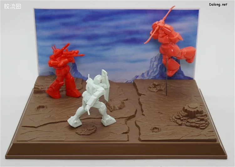 高达0079拼装模型 DIORAMA MODEL TYPE C 第37话 德克萨斯攻防 - 图片
