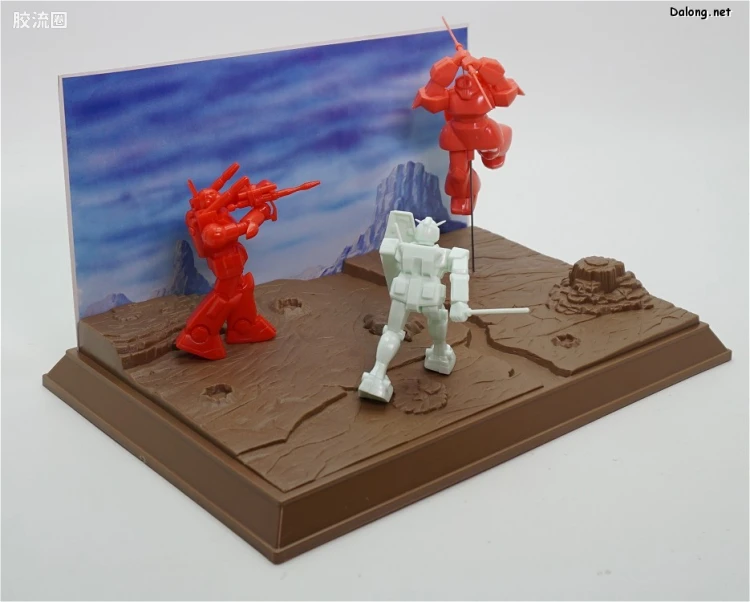高达0079拼装模型 DIORAMA MODEL TYPE C 第37话 德克萨斯攻防 - 图片