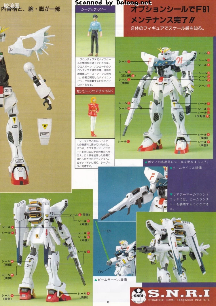 机动战士高达高达F91拼装模型 1/60 F91 高达F91 - 图片