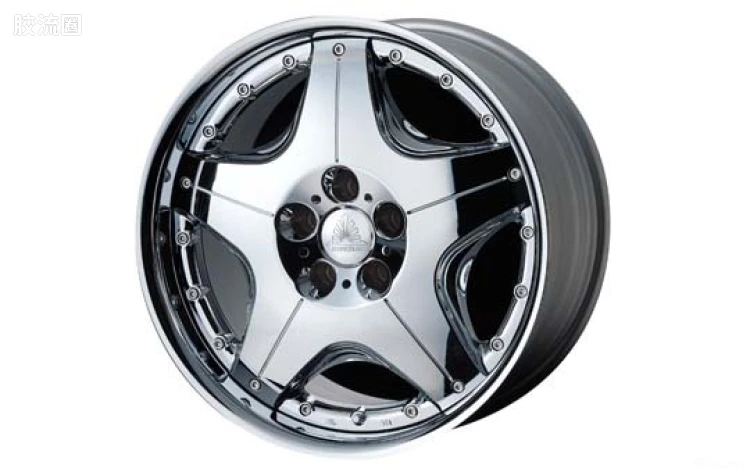 青岛社汽车拼装模型系列 1/24 VIPCAR配件 45 Supreme Rim 19寸镀烙轮毂03046