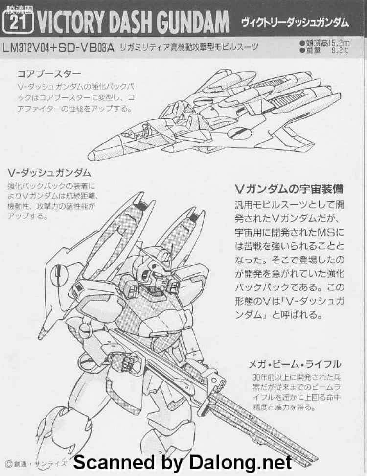 机动战士V高达拼装模型 1/144 07 LM312V04+SD-VB03A V-DASH高达 - 图片