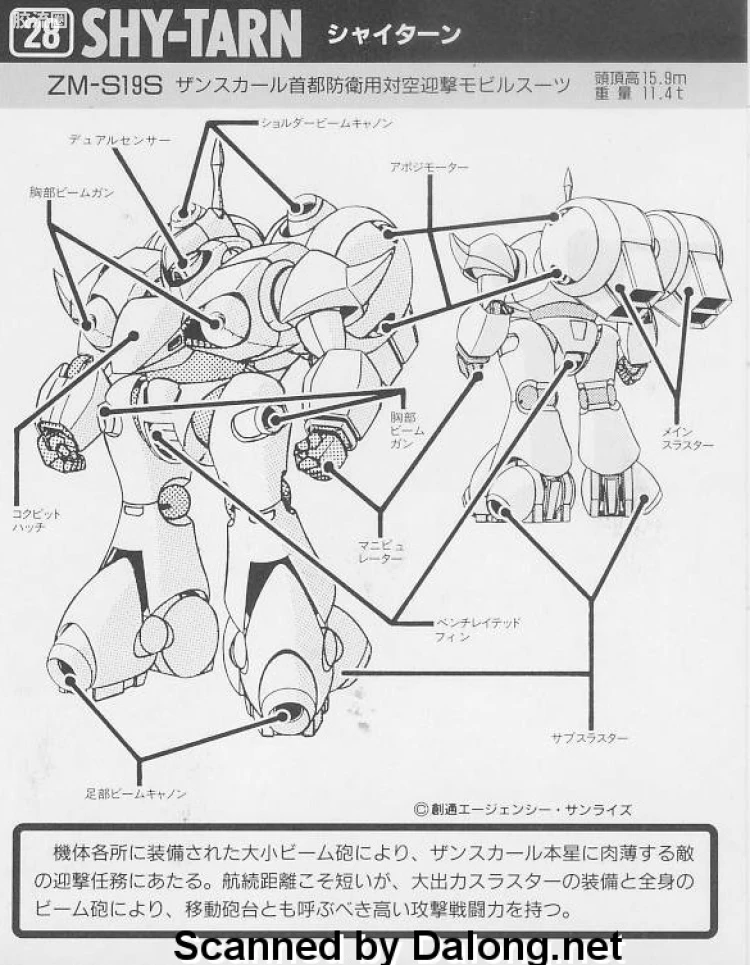 机动战士V高达拼装模型 1/144 10 ZM-S19S 夏坦 - 图片