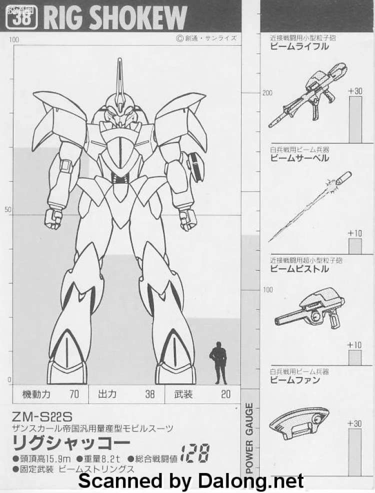 机动战士V高达拼装模型 1/144 13 ZM-S22S 里克·夏克 - 图片