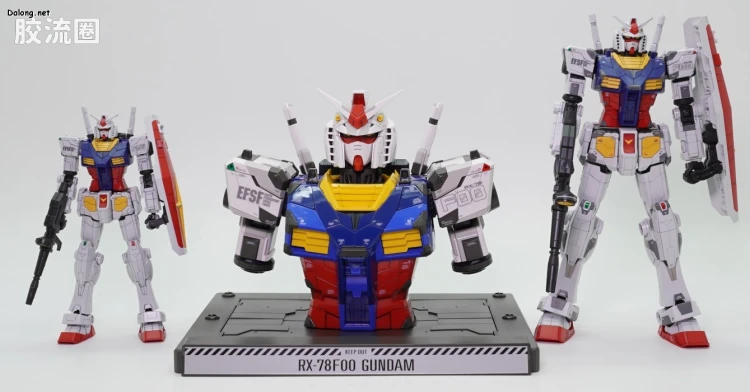 横滨高达工厂系列 1/48 RX-78F00 高达 拼装胸像 - 图片