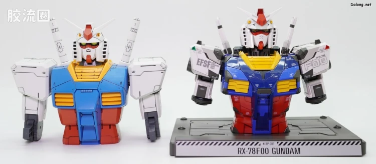 横滨高达工厂系列 1/48 RX-78F00 高达 拼装胸像 - 图片