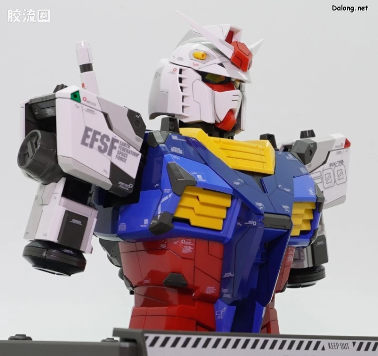 横滨高达工厂系列 1/48 RX-78F00 高达 拼装胸像 - 图片