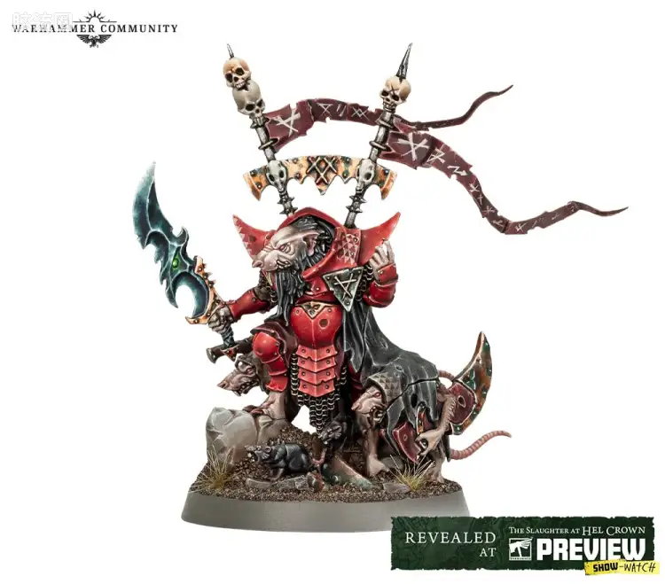 战锤：西格玛时代 Warhammer：Age of Sigmar Skaven 斯卡文鼠人 4版 灾祸氏族 奇力托克·秽刃