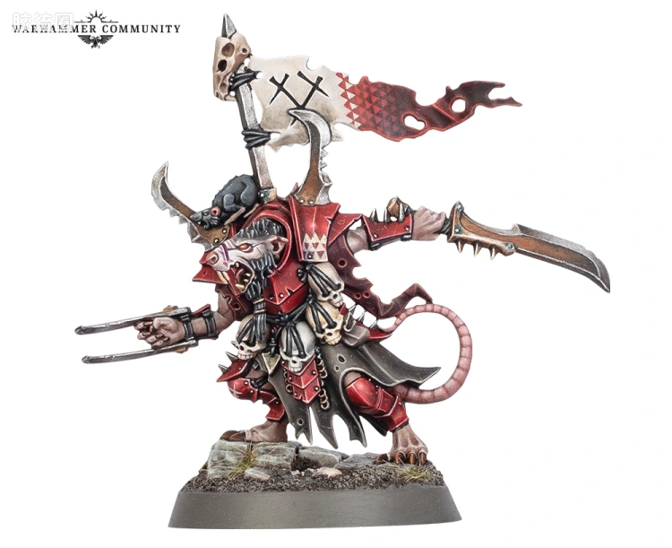 战锤：西格玛时代 Warhammer：Age of Sigmar Skaven 斯卡文鼠人 4版 限定款 尖爪领主 Kettek Throatbite