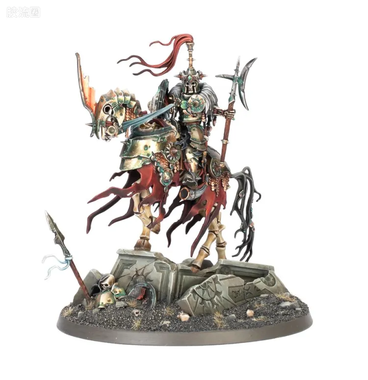 战锤：西格玛时代 Warhammer：Age of Sigmar Soulblight Gravelords 凋魂墓穴领主 4版 颤骨 骑骷髅战马的尸妖王