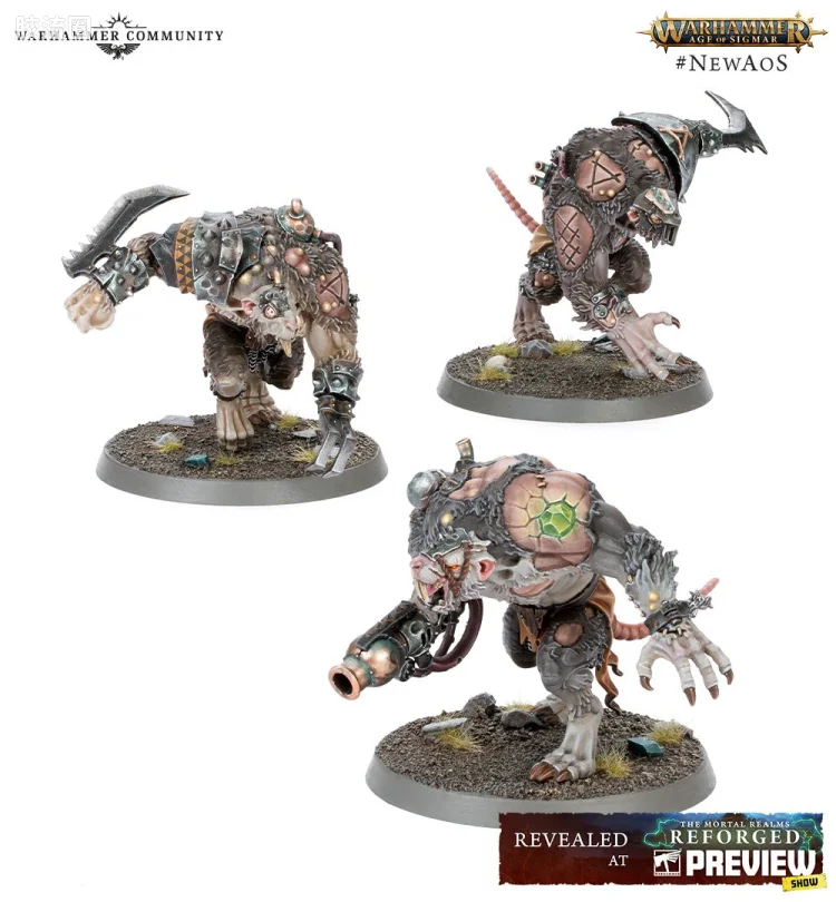 战锤：西格玛时代 Warhammer：Age of Sigmar Skaven 斯卡文鼠人 4版 鼠潮 莫德尔氏族 鼠巨魔
