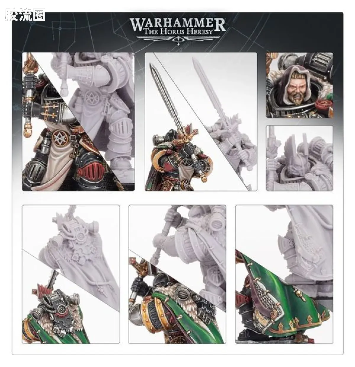 战锤：荷鲁斯之乱 Warhammer: The Horus Heresy Dark Angels 第一军团 黑暗天使 2版 第九骑士团的圣骑士 考斯维恩 - 图片