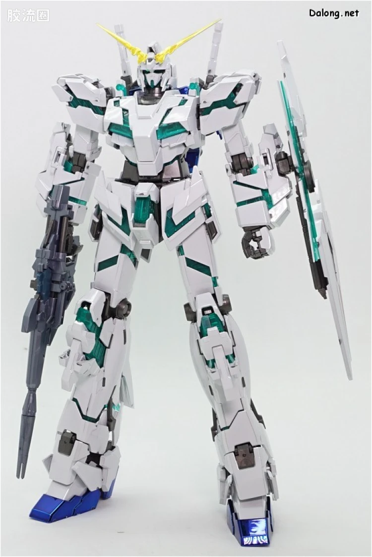 MG 彩色电镀版 独角兽高达钛合金配色(红绿骨架Ver.) - 图片