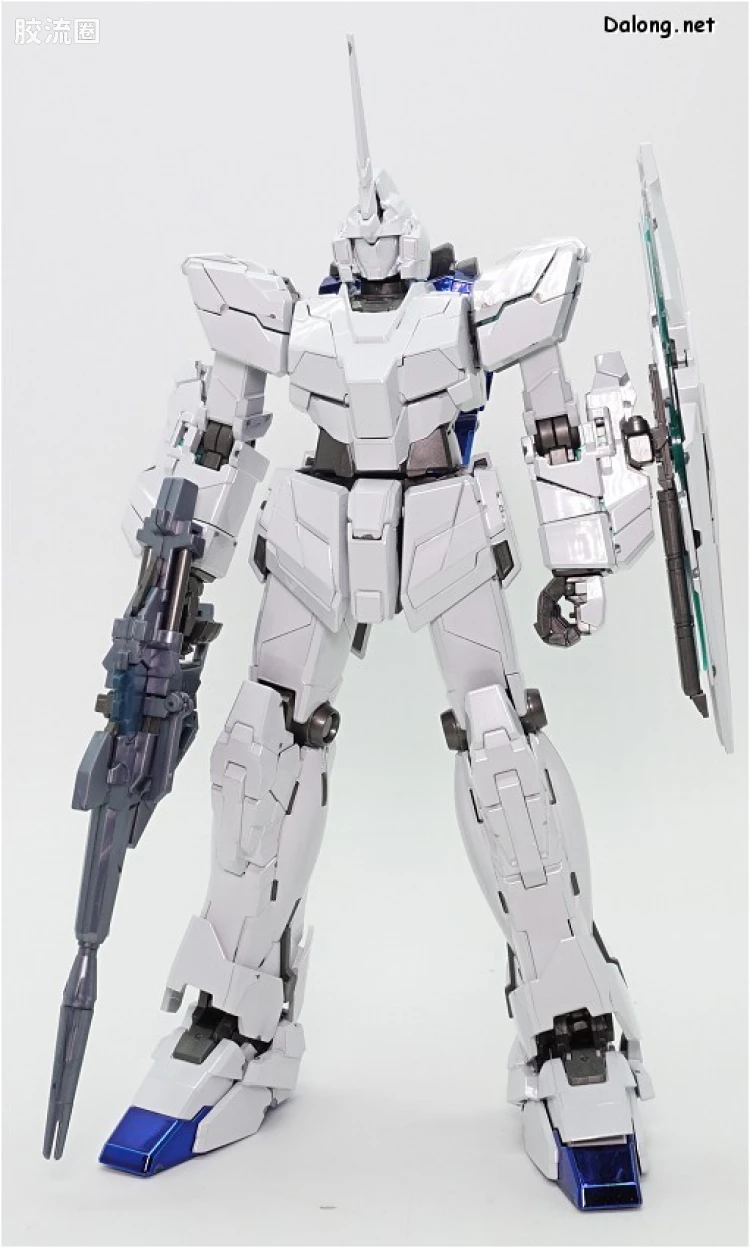 MG 彩色电镀版 独角兽高达钛合金配色(红绿骨架Ver.) - 图片
