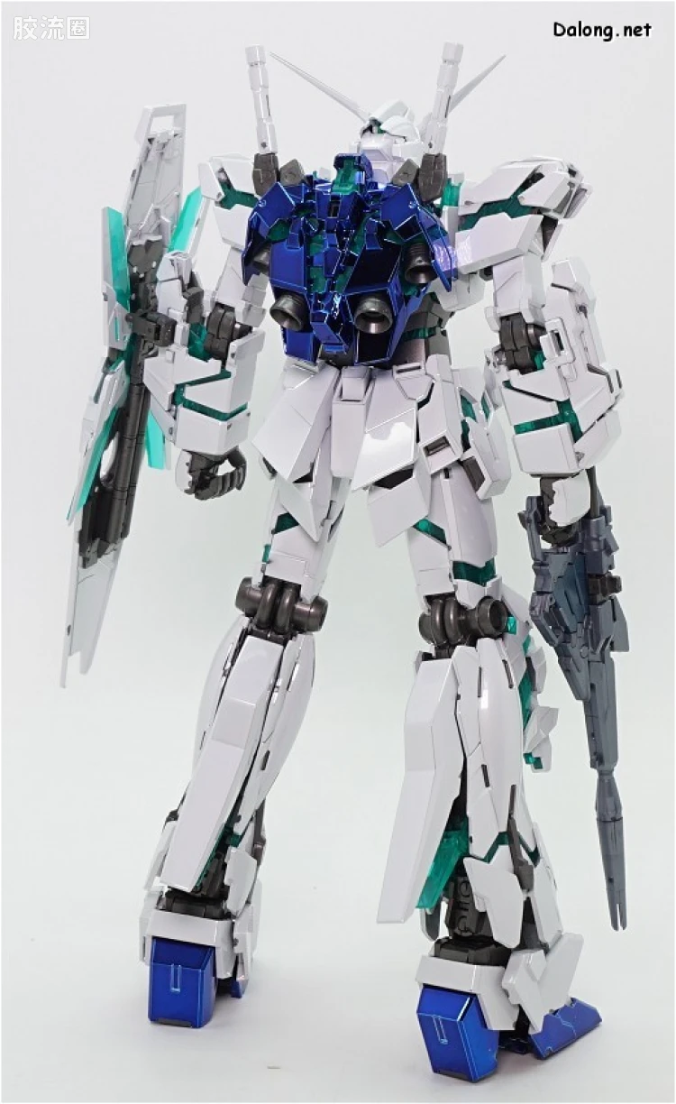 MG 彩色电镀版 独角兽高达钛合金配色(红绿骨架Ver.) - 图片