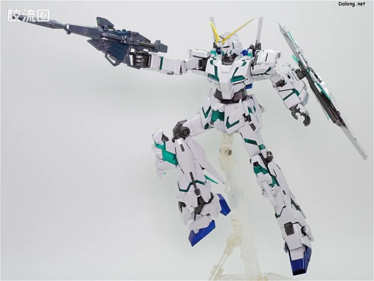MG 彩色电镀版 独角兽高达钛合金配色(红绿骨架Ver.) - 图片