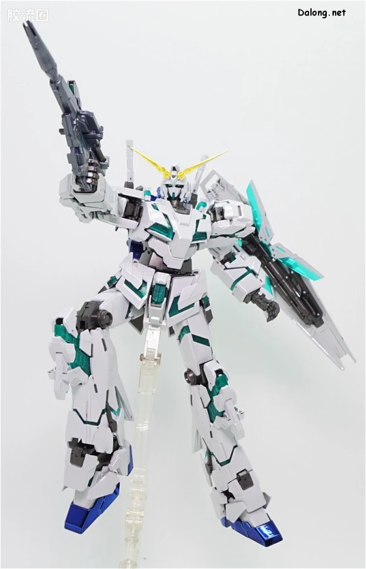 MG 彩色电镀版 独角兽高达钛合金配色(红绿骨架Ver.) - 图片