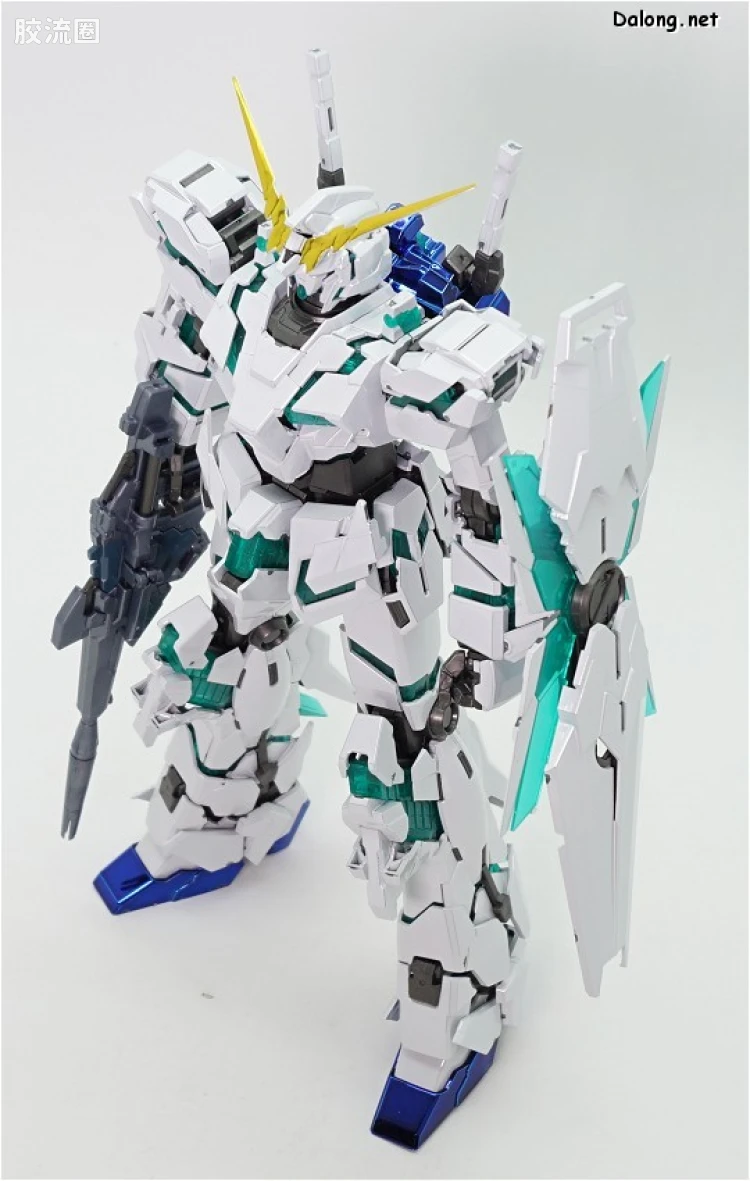 MG 彩色电镀版 独角兽高达钛合金配色(红绿骨架Ver.) - 图片
