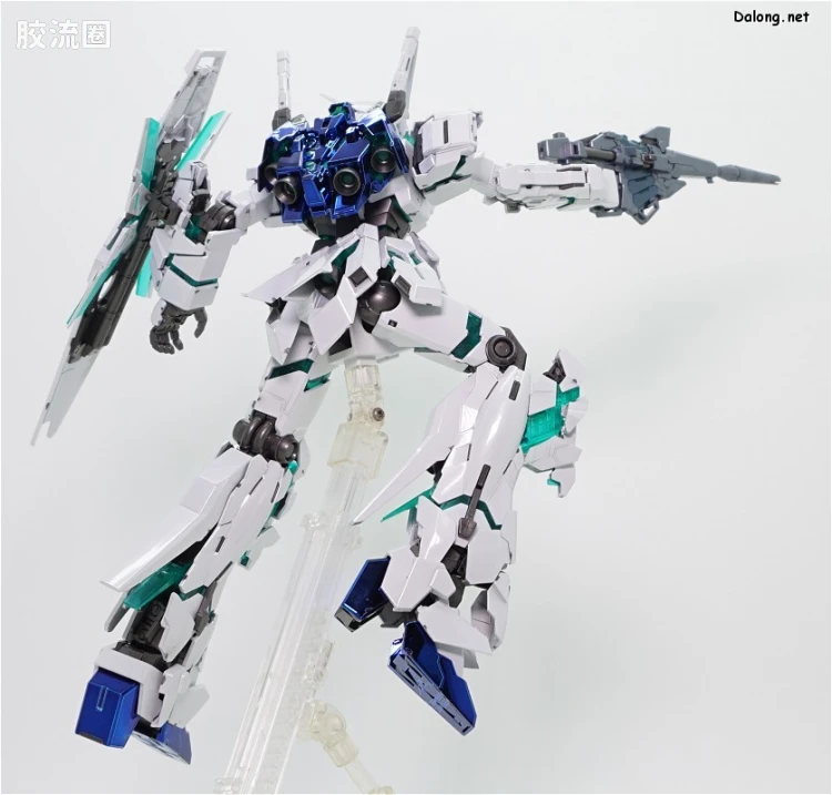 MG 彩色电镀版 独角兽高达钛合金配色(红绿骨架Ver.) - 图片
