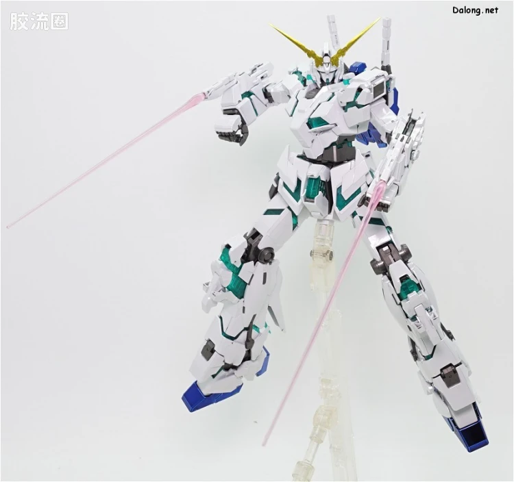 MG 彩色电镀版 独角兽高达钛合金配色(红绿骨架Ver.) - 图片