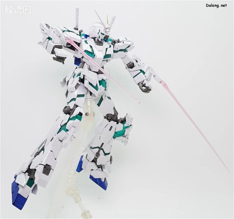 MG 彩色电镀版 独角兽高达钛合金配色(红绿骨架Ver.) - 图片