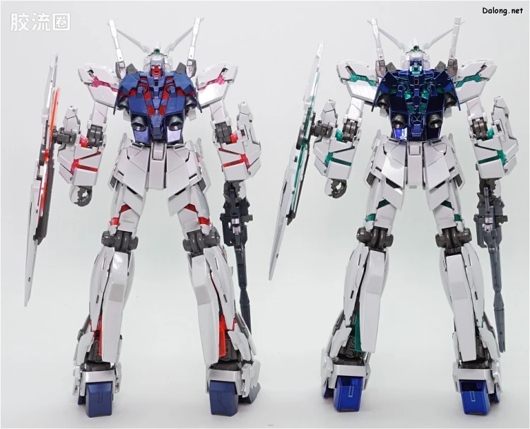 MG 彩色电镀版 独角兽高达钛合金配色(红绿骨架Ver.) - 图片