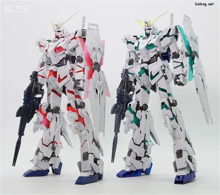 MG 彩色电镀版 独角兽高达钛合金配色(红绿骨架Ver.) - 图片