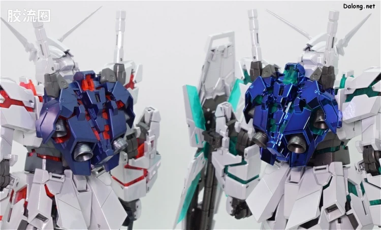 MG 彩色电镀版 独角兽高达钛合金配色(红绿骨架Ver.) - 图片